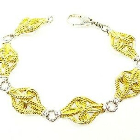 LAGOS Stunning Torsade 18K Yellow Gold Sterling Silver Link Bracelet - Picture 2 of 11